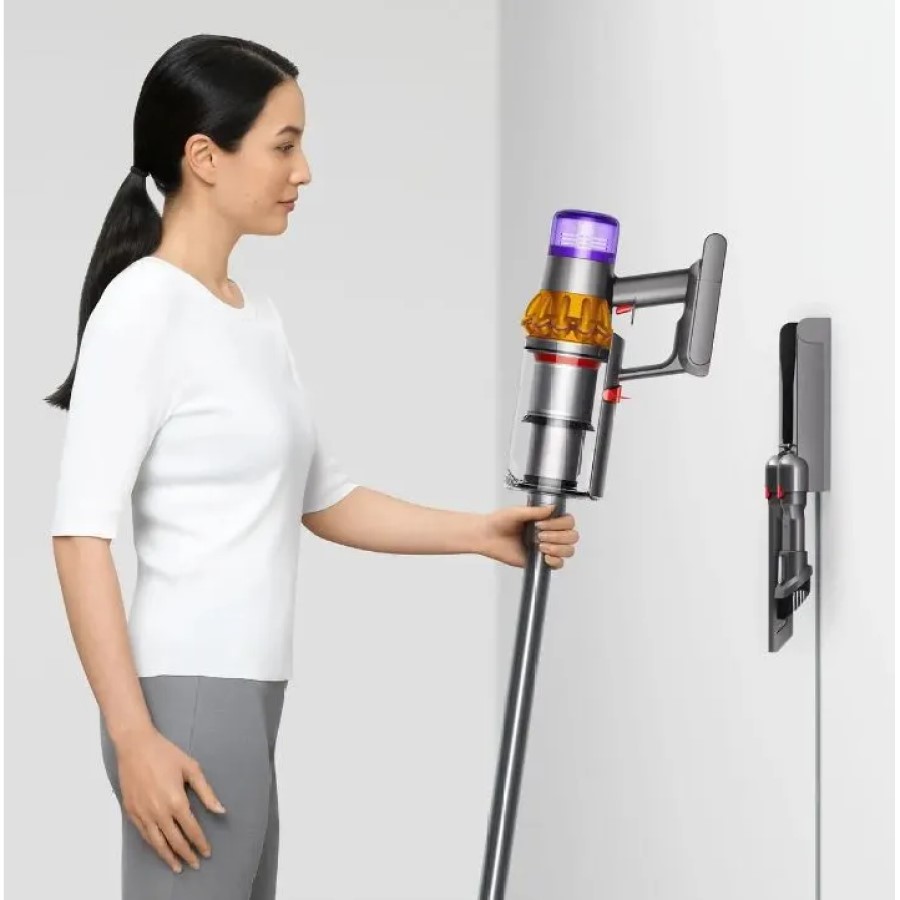 Вертикальный пылесос Dyson V15 Detect absolute (SV47) EU, Yellow/Nickel