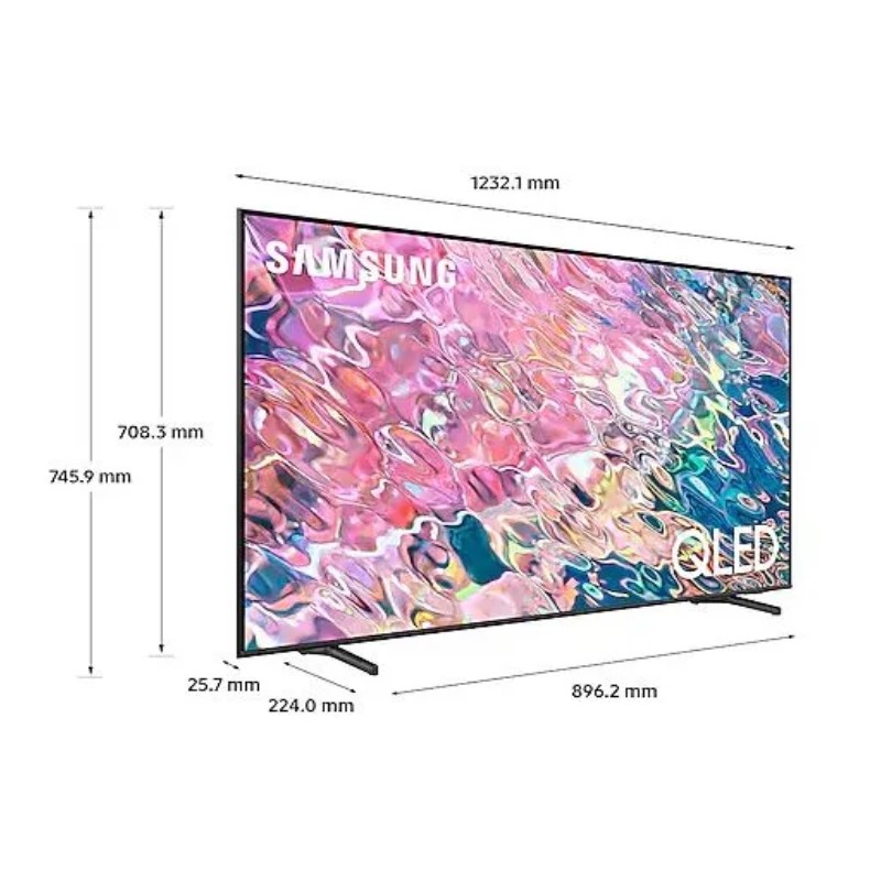 55" Телевизор QLED Samsung QE55Q60BAUX, Black